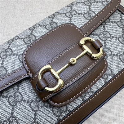 Gu.cci Horsebit 1955 Small Shoulder Bag GG Supreme Canvas 735178