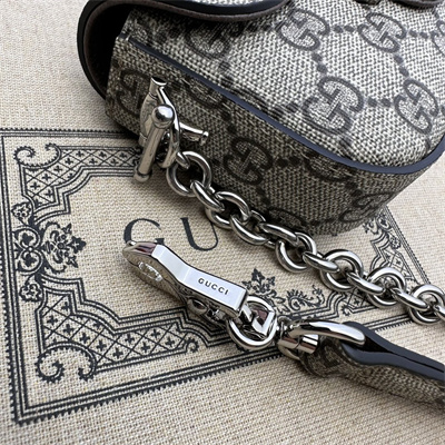 Gu.cci Horsebit 1955 Mini Shoulder Bag GG Canvas 774209
