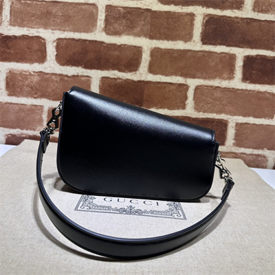 Gu.cci Horsebit 1955 Mini Shoulder Bag Black Leather 774209