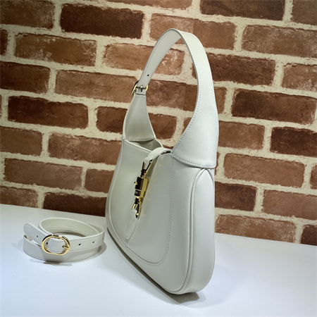 Gu.cci Jackie 1961 Small Shoulder Bag White Smooth Leather 636709