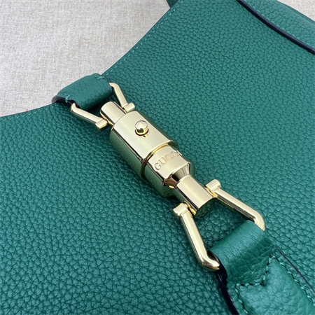 Gu.cci Jackie 1961 Small Shoulder Bag Green Grained Leather 636709