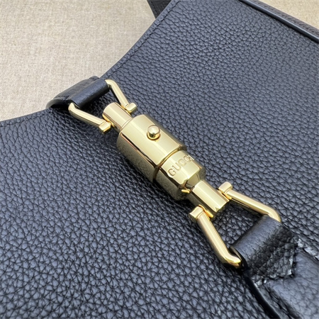 Gu.cci Jackie 1961 Small Shoulder Bag Black Grained Leather 636709