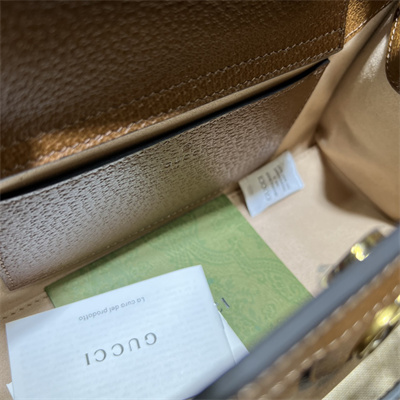 Gu.cci Diana Small Shoulder Bag Brown Leather 735153