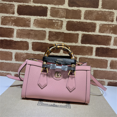 Gu.cci Diana Small Shoulder Bag Pink Leather 735153