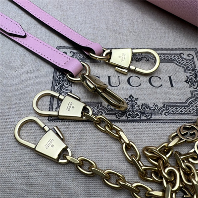 Gu.cci Diana Small Shoulder Bag Pink Leather 735153