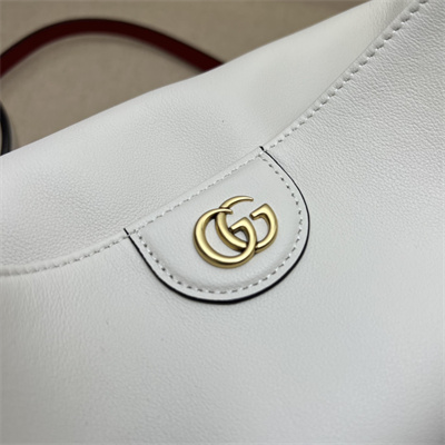 Gu.cci Diana Medium Shoulder Bag White Leather 746124