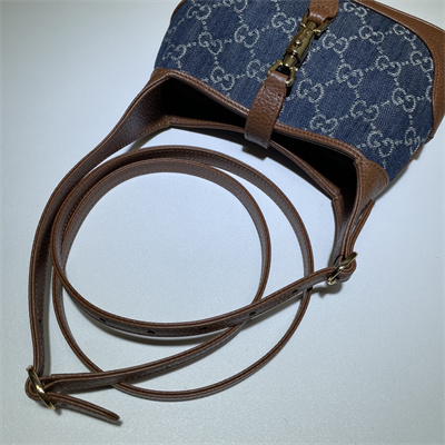 Jackie 1961 Mini Shoulder Bag GG Denim Blue 637092