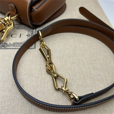 Gu.cci Bamboo 1947 Small Top Handel Bag Vintage Brown Leather 675797