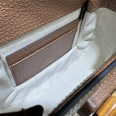 Gu.cci Bamboo 1947 Blue Jumbo GG Mini Top Handle Bag 686864