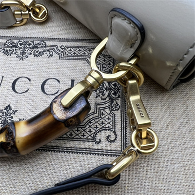 Gu.cci Bamboo 1947 Mini Top Handle Bag Oatmeal Leather 686864