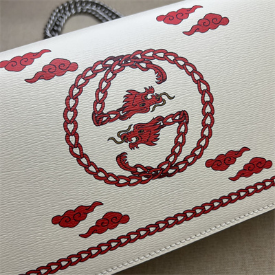 Gu.cci Dionysus Small Rectangular Bag Ivory Leather With Printing 499623