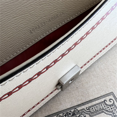 Gu.cci Dionysus Small Rectangular Bag Ivory Leather With Printing 499623