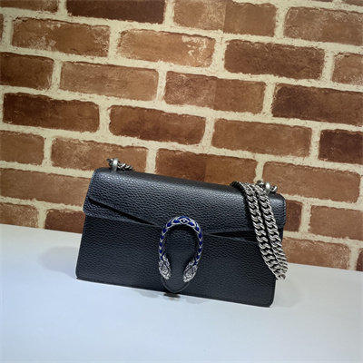Gu.cci Dionysus Small Rectangular Bag Black Leather 499623