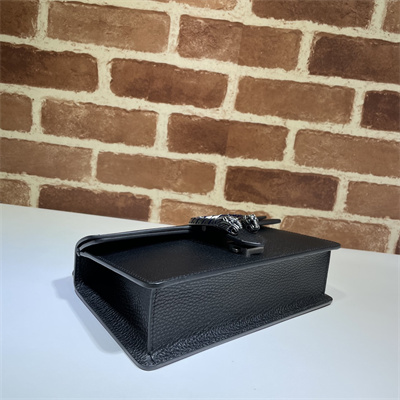 Gu.cci Dionysus Small Rectangular Bag Black Leather 499623