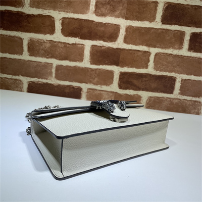 Gu.cci Dionysus Small Rectangular Bag White Leather 499623