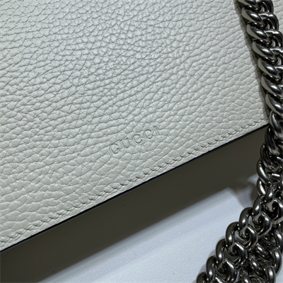 Gu.cci Dionysus Small Rectangular Bag White Leather 499623