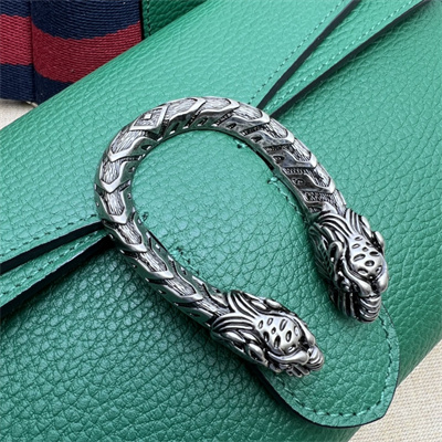 Gu.cci Dionysus Small Shoulder Bag Green Leather 731782