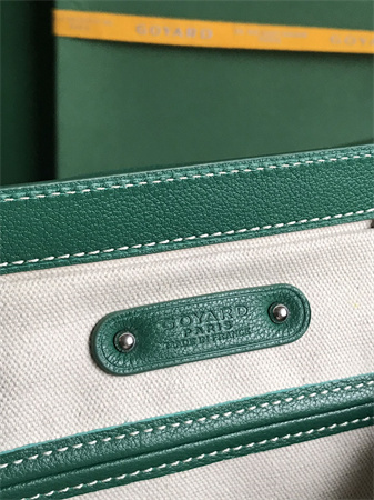 Goyard Saigon Tote Bag Goyardine Canvas & Chevroches Calfskin Green
