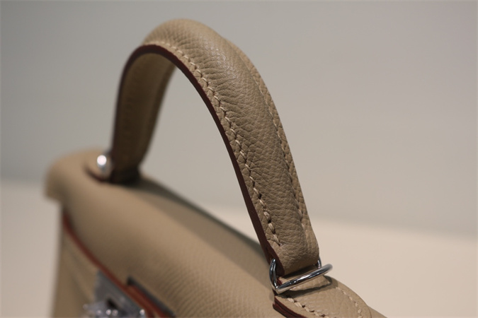 Kelly Mini II Bag Epsom Leather Gold/Silver Hardware In Trench Color HS