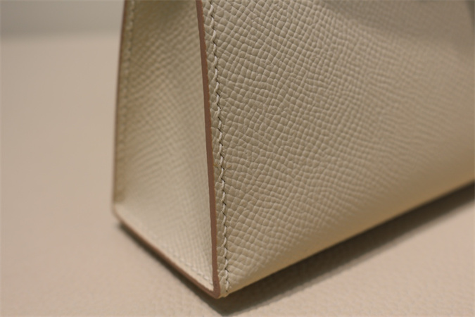 Kelly Mini II Bag Epsom Leather Gold/Silver Hardware In Craie Color HS