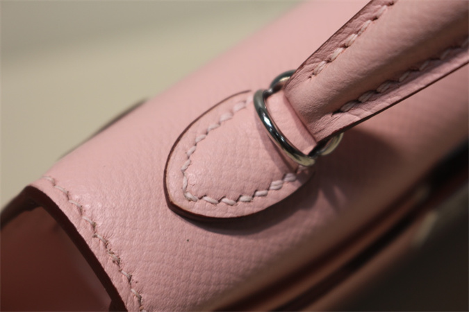 Kelly Mini II Bag Epsom Leather Gold/Silver Hardware In Rose Sakura Color HS