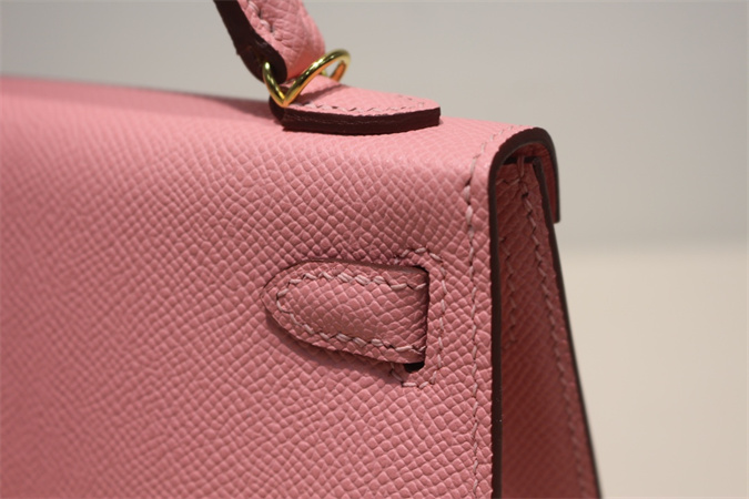 Kelly Mini II Bag Epsom Leather Gold/Silver Hardware In Rose Confetti Color HS