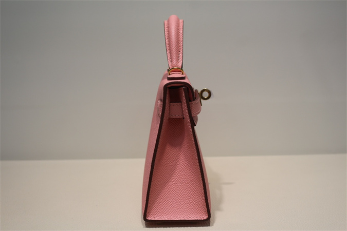 Kelly Mini II Bag Epsom Leather Gold/Silver Hardware In Rose Confetti Color HS