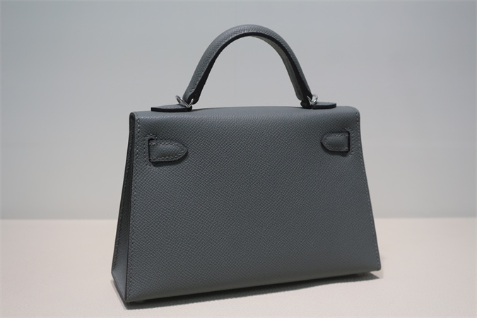 Kelly Mini II Bag Epsom Leather Gold/Silver Hardware In Vert Amande Color HS