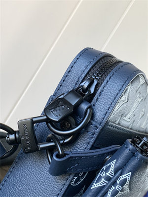 L.V Trio Messenger Bag Monogram Shadow calf leather Ink Blue/White M24753
