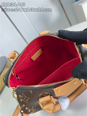 L.V Speedy Trunk 20 Monogram canvas &Cowhide-leather trim Nature M13146