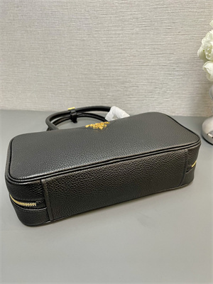 Prada Medium Grained leather top-handle bag Black 1BB126