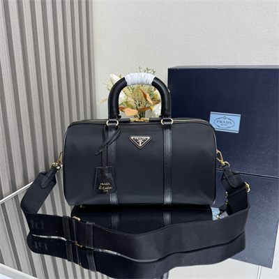Prada Re-Edition 1978 medium Re-Nylon and Saffiano leather top-handle bag Black 1BB233