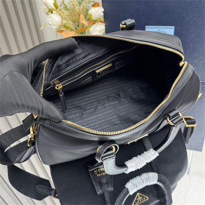 Prada Re-Edition 1978 medium Re-Nylon and Saffiano leather top-handle bag Black 1BB233