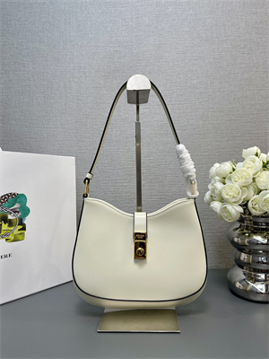 Prada Cleo Shoulder Bag Shinny Leather Ivory 1BC169