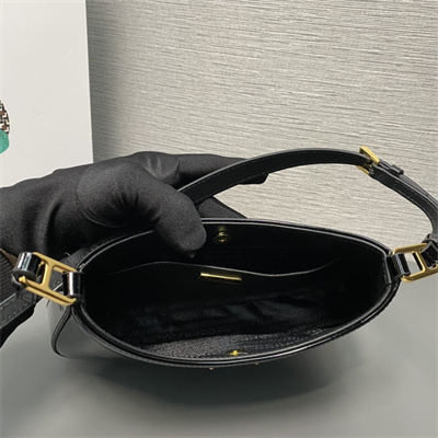 Prada Cleo Patent Leather Bag Black 1BC169