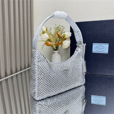 Prada  Re-Edition 2000 mini-bag With Diamond Silver 1NE515