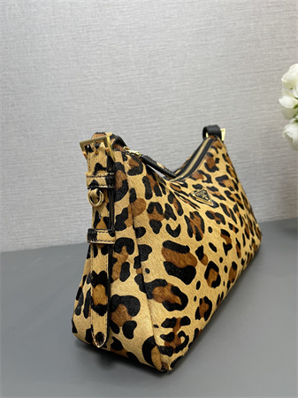 Prada Aimée Medium Leopard print horsehide shoulder bag 1BC229