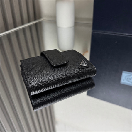 Prada Saffiano Leather Card Holder Black 2MC066