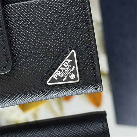 Prada Saffiano Leather Card Holder Black 2MC066