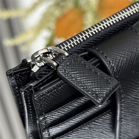 Prada Saffiano Leather Card Holder Black 2MC066