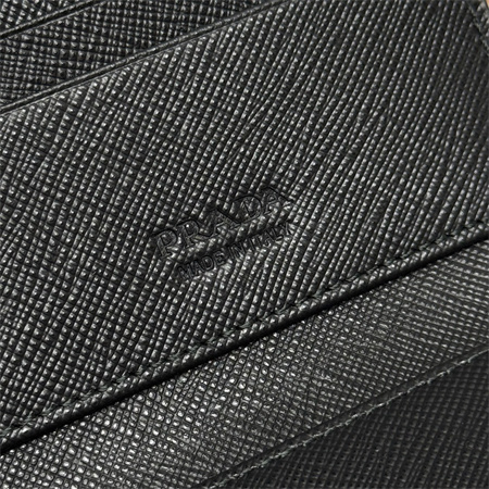 Prada Saffiano Leather Card Holder Black 2MC066