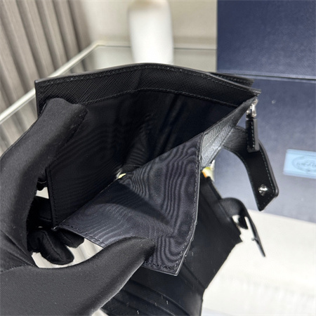 Prada Saffiano Leather Card Holder Black 2MC066