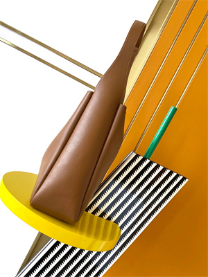 Y.S.L LE 5 A 7 Supple Large HOBO BAG In Brown Leather