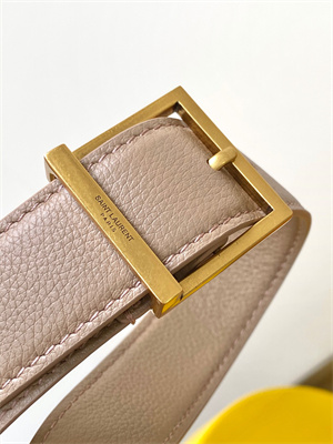 Y.S.L LE 5 A 7 Supple Large HOBO BAG In Beige Leather