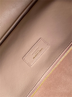 Y.S.L LE 5 A 7 Supple Large HOBO BAG In Beige Leather