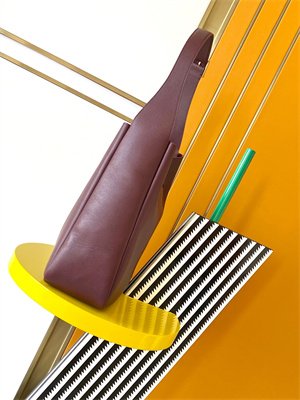 Y.S.L LE 5 A 7 Supple Large HOBO BAG In Burgundy Leather