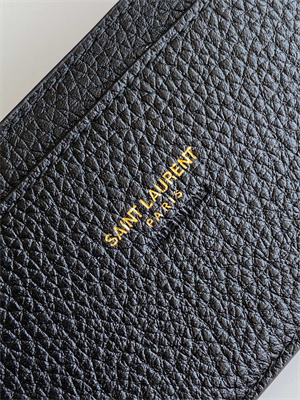 Y.S.L PARIS VII FLAT Small HOBO BAG In Black Grained Calfskin Leather