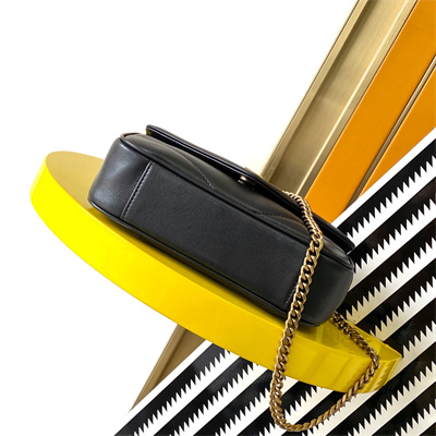 Y.S.L LOULOU Mini in MATELASSÉ lambskin Gold Tone Metal Black Color