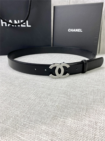 Chanel Belts In Calfskin 30MM In Black Gold/Silver hardware