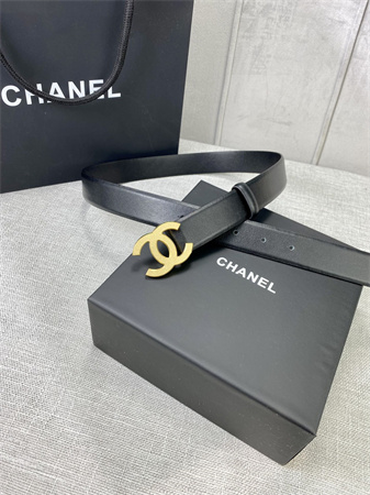Chanel Belts In Calfskin 30MM In Black Gold/Silver hardware